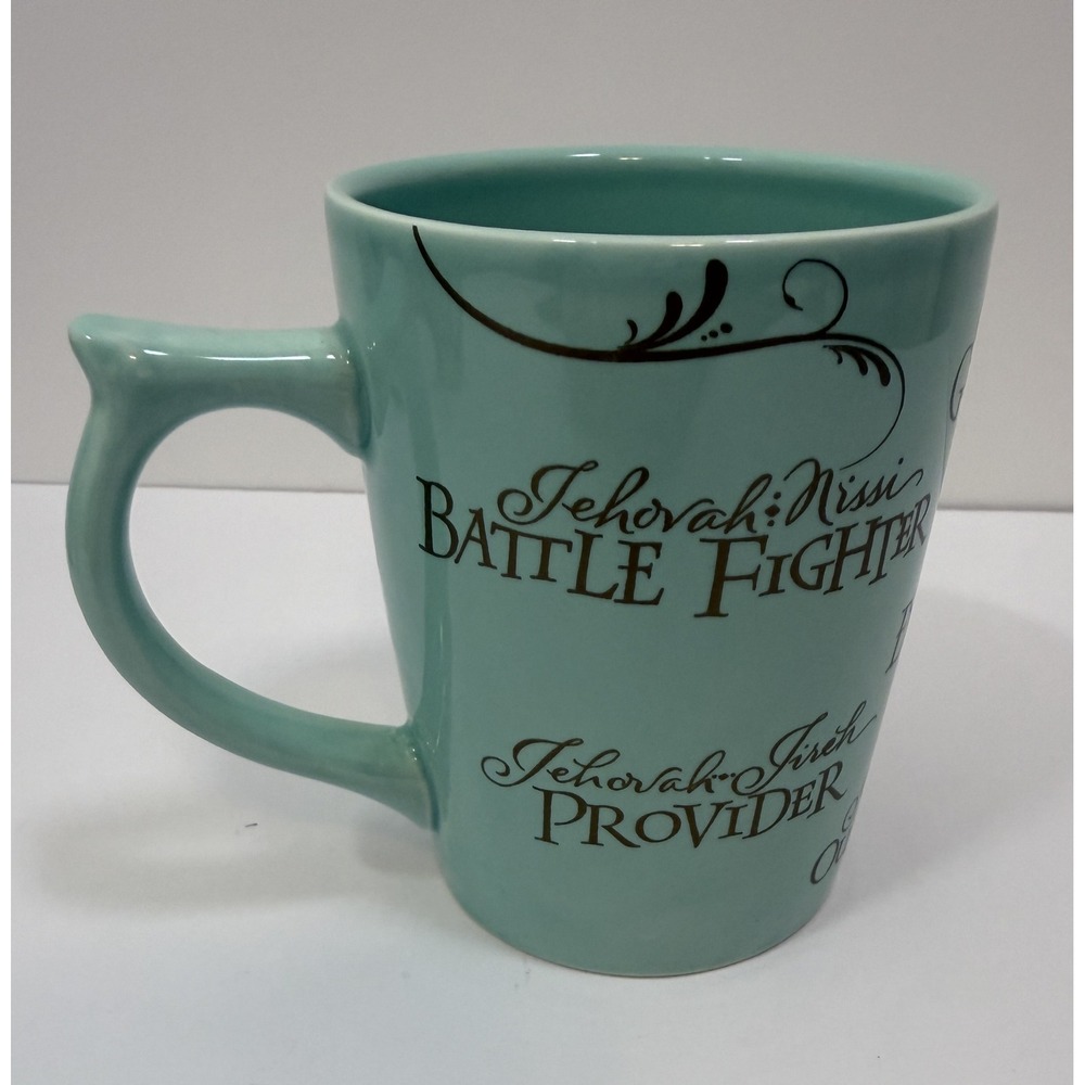 DaySpring "Names of God" Teal Ceramic Inspirational Coffee Mug - Devotional Gift